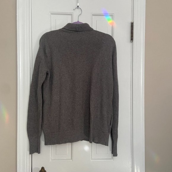 Lululemon Cozy Calling Turtleneck Ribbed Sweater - Cotton / Yak - Gray - L - Picture 6 of 10